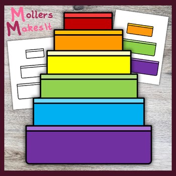 Rainbow Blocks Craft Template