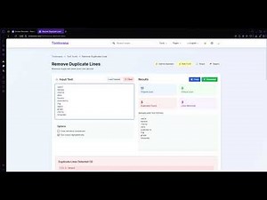 Remove Dublicate Lines by Toolsvana