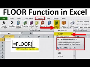 Floor Function in Excel | By Rohit Narang