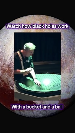 Watch how a black hole works, with a ball and a bucket. #foryoupage #fyp #longform #science #space