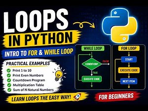 Loops in Python | Introduction to for & while Loop + While Loop Examples