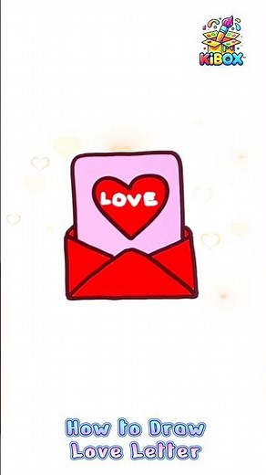 Drawing Valentine's Love Letter 💌❤️ | Super Easy Cute Drawing
