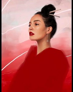 3.5K views · 30 shares | Process for Red... It's funny to watch these back sometimes... like watching my brain work on a problem and experiment with different solutions. I love that #procreate has this function. 邏 #procreateportrait #procreatepainting #painting #figurativeart #quickpainting #timelapse #processvid #paintingprocess | Rebecca Tillman-Young | Facebook