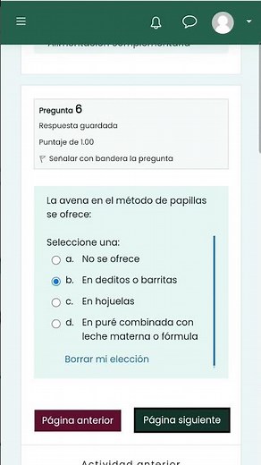 Examen Mil días de vida: Alimentación complementaria