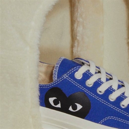 Just press play. Wear your heart on your shoes with the Converse x PLAY Comme des Garçons Chuck 70 sneaker. This street-ready style features the premium Chuck details you know and love, paired with a whimsical heart-and-eyes graphic peeking just above the sole. Eye-catching is an understatement. Shop this limited edition collection now, only at Converse.co.za www.converse.co.za/limited-edition | CONVERSE