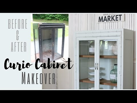 Curio Cabinet Makeover ~ Cabinet Transformation ~ Before and After Furniture Makeover