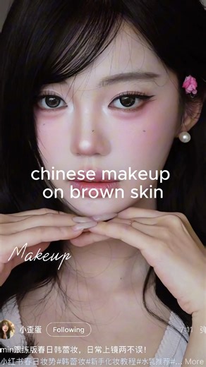 Black girl tries Chinese makeup💕 details in description ✨