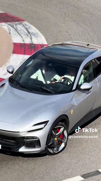 Chuck crashing his 400k dollar Purosangue at farimont hairpin #f1 #ferrari orignal video by🎥 @Angelina Orlando