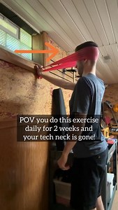 7.7K views · 147 reactions | This one is both silly and effective! Chin tucks can help improve upright posture and adding a light band takes it up a notch. Try 3 sets of 10 and check out my super affordable neck and shoulder program for more exercises like this one! | Anytime Mobility | Facebook