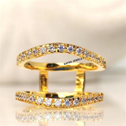 0.85 Ct Diamond Engagement Ring Enhancer in 14K Yellow Gold Vermeil Aggie Ring Enhancer Wrap Ring Guard Ring Jacket Anniversary Gift for Her - Etsy UK
