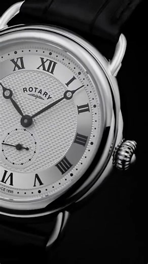 The Rotary Heritage 'Sherlock' features a silver Clous de Paris dial with roman numerals and classic black Breguet hands. Worn by Benedict Cumberbatch on the BBC show 'Sherlock' | Rotary Watches