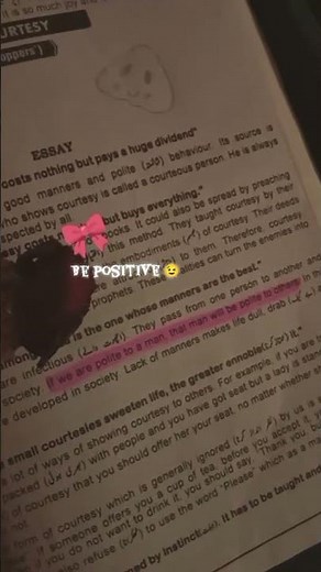 BE POSITIVE! The Small Courtesies That Sweeten Life | Good Manners Essay#Creative.girl256