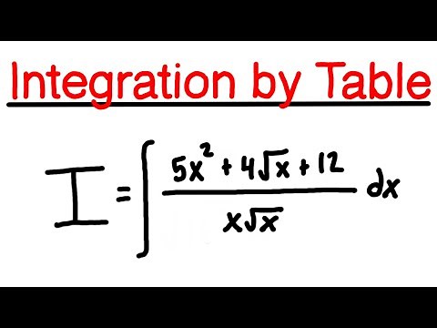 Integration by Table Example Problem #3