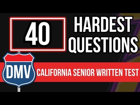 California DMV Senior Written Test 2026 (40 Hardest Questions)