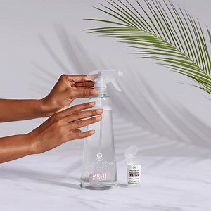 Drop, fill, shake, & clean! Our Clean Vibes Only Kit cleans deodorizes your home with powerful, naturally derived ingredients and WAY less waste than your typical household cleaners. This kit comes with:⁣ ⁣ 💫3 refillable spray bottles⁣ 💫3 cleaning pods 3 refills⁣ 💫a reusable bamboo towel⁣ 💫plus a palo santo stick to reset your space!⁣ ⁣ Less waste reduced packaging = lighter footprint and over 85% less plastic in two years! Clean consciously with good vibes only: https://bit.ly/CleanVibesFB.