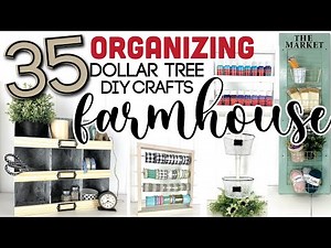 WOW! 35 Organization Craft ideas (farmhouse style) Dollar Tree DIYs