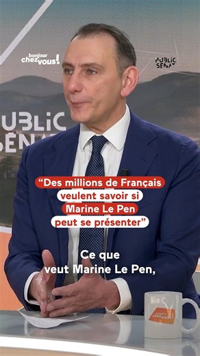 Public Sénat on Instagram: "« Des millions de Français veulent savoir si Marine le Pen peut se présenter » Quatre ans de prison et cinq ans d’inéligibilité ont été requis ce mardi par le parquet général contre Marine le Pen. Avec ce procès en appel, le parquet n’a pas réclamé d’exécution provisoire. Le jugement sera prononcé par les juges en juin 2026. Laurent Jacobelli, député de Moselle et porte-parole du RN était l’invité de la matinale « Bonjour chez vous ! ». Il considère que « Pas d’exécut