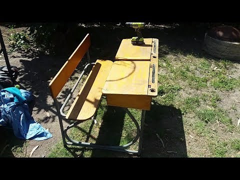 Restoring an old school desk