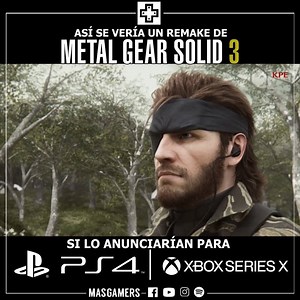 Asi se vería si sacarán un Remake de Metal Gear Solid 3 para PlayStation 5 y Xbox Series X. Antes de que gritemos del hype, las imagenes pertenecen al Pachinko de MGS3 donde reaccieron varias partes memorables del juego con el moto Fox Engine. Pero no estaría demás un remake con estos gráficos de este juego, ¿no?. | MasGamers