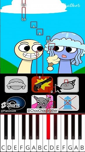 POV Sprunki Sinner Edition - Aurelia vs Rebel, Creamy (@ChooChooBrother) - Octave Piano Tutorial