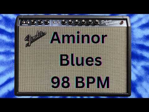 A Minor Blues Backing Track – 98 BPM | Guitar Jam Track | Chord Changes