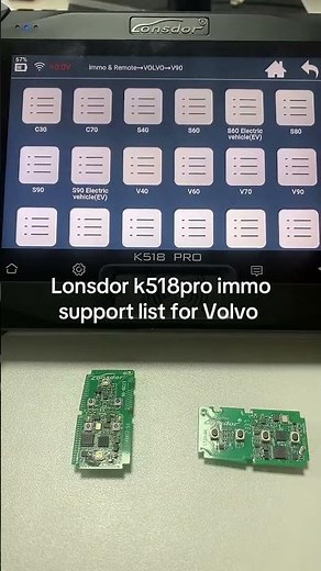 Lonsdor k518pro immo support list for Volvo(include the electric vehicle) #key programmer