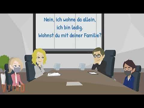Deutsch lernen/ sich vorstellen/ Prüfung telc B1: Teil 1- einander kennenlernen. Prüfung mit Maske?