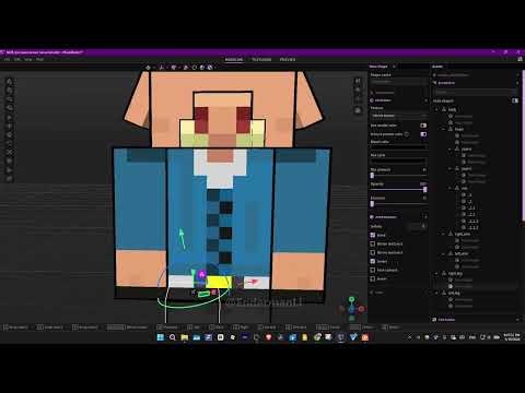 I Made a 2D Style Character with Outlines in Modelbench and Imported to Mine Imator