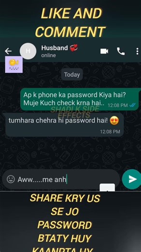 Shadi ke side effects se darna zaroori hai! 😂#HusbandWifeComedy #DesiMarriage #FunnyChats #Relatable