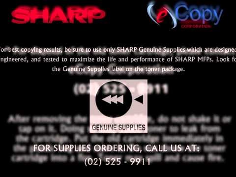 SHARP COPIER - How to replace toner cartridge