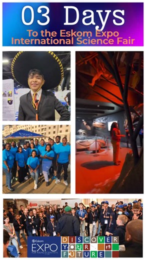Just 3 days to go! The countdown is on for the Eskom Expo International Science Fair (ISF) 2025! Soon, South Africa’s top young scientists and innovators will gather alongside international participants to showcase groundbreaking research, bold ideas, and solutions that could change the world. Get ready for an unforgettable week of discovery, inspiration, and opportunity! #EskomExpoISF #DiscoverEskomExpo #STEM #Innovation #YoungScientists #ISF2025 | Eskom Expo for Young Scientists