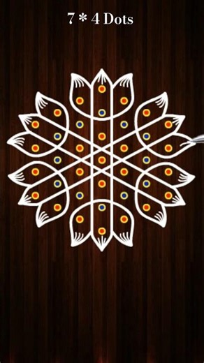 Easy kolam design for beginners 🌼 #shorts #muggulu #kolam #trending #easykolam #margazhikolam