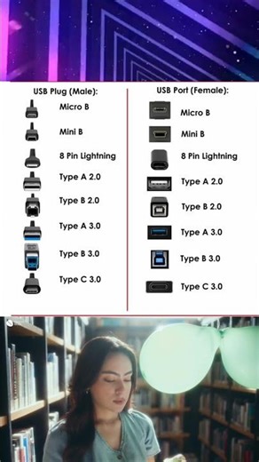 types of USB cable | all types of usb ports | #shorts #techbs