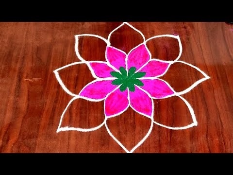 Colourful most attractive beautiful rangoli 🌺 latest trending colourful kolam 🌺 dots muggulu 🌺