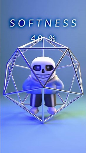 UNDERTALE : Sans in many softness 3D simulation PART II !