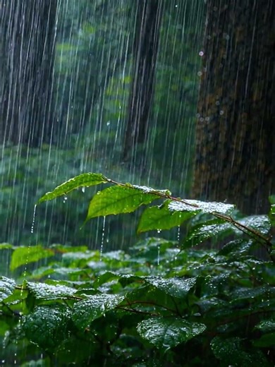 Fall Asleep INSTANTL ⛈️🌲 Heavy Rain Sounds and ThunderStorm