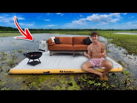 Living on a Floating Couch for 24hrs (Thunderstorm)