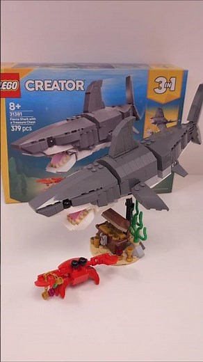 LEGO Creator Fierce Shark with a Treasure Chest (31381)[379 pcs] Review #shorts ‪@TopBrickBuilder‬