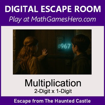 Multiplication 2-Digit by 1-Digit | Digital Math Escape Room Game