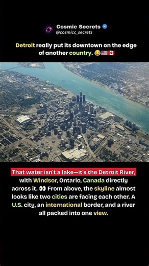 Detroit Has Another Country In Its Backyard 🇺🇸🇨🇦 #short #viral #trending #detroit