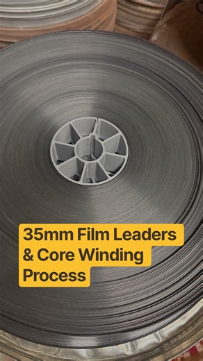Rewinding a 35mm Movie Film onto Cores | Final Packing Process #Shorts #firstframe #arrowfilms