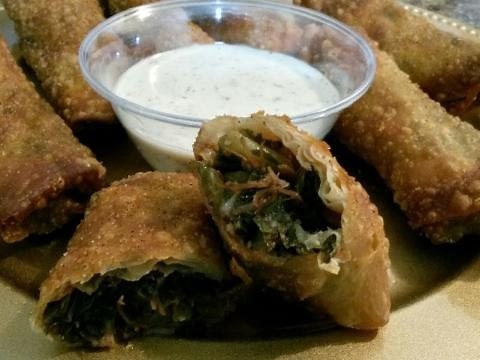 SMOKED TURKEY COLLARD GREEN EGG ROLLS MY WAY - INGREDIENTS LISTED