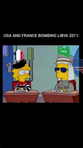USA AND FRANCE VS LIBYA #education #funny #humor #comedy #jokes #culture #history #simpsons