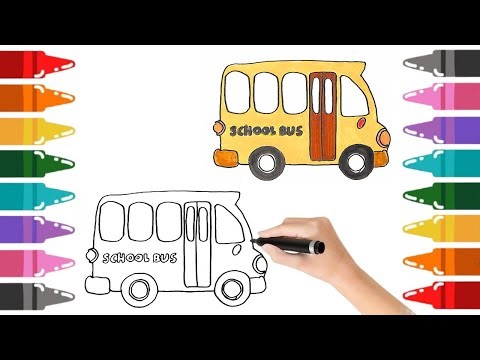 How to Draw Bus Easy | Step by Step Bus Drawing for Kids 🚌✨