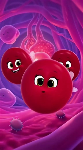 “Inside Your Bloodstream: Red Blood Cells in Action! 🩸💨 | Fun 3D Animation” #shorts#brainrot