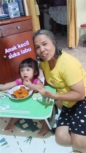 anak kecil suka labu #labubuviral #tata #anakpintar