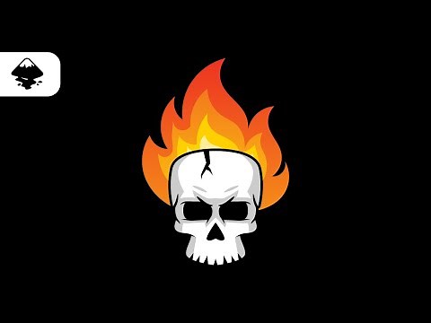 Draw a Flaming Skull in Inkscape | Mirror Symmetry & Spiro Spline