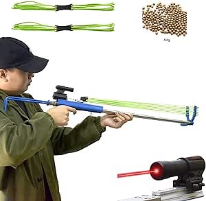 Piaoyu New Blue Classic Edition Portable Slingshot Folding Hunting Catapult Powerful Stainless Steel Slingshot Outdoor Shooting Double Safety Device