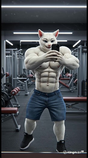 Skinny Cat Transformation into Bodybuilder