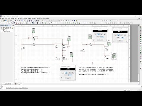Design and simulation of Voltage Divider circuit using Multisim tool